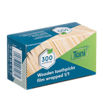 Holz Zahnstocher 1/1 in transparenter Folie verpackt . FSC® 100% 24*300Stk - daclean.de