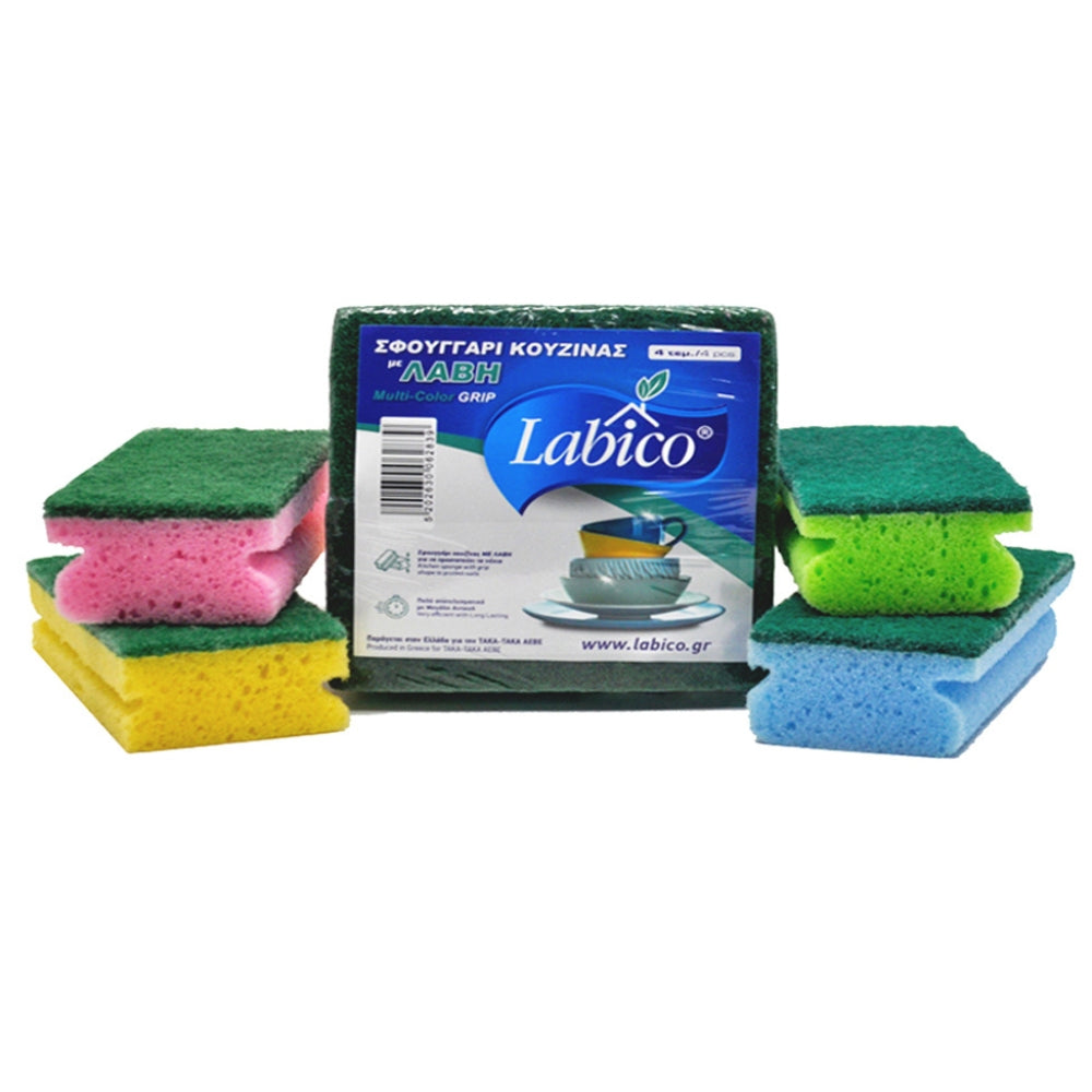 Labico Küchenschwämme mit Griff SUPER 4er Set