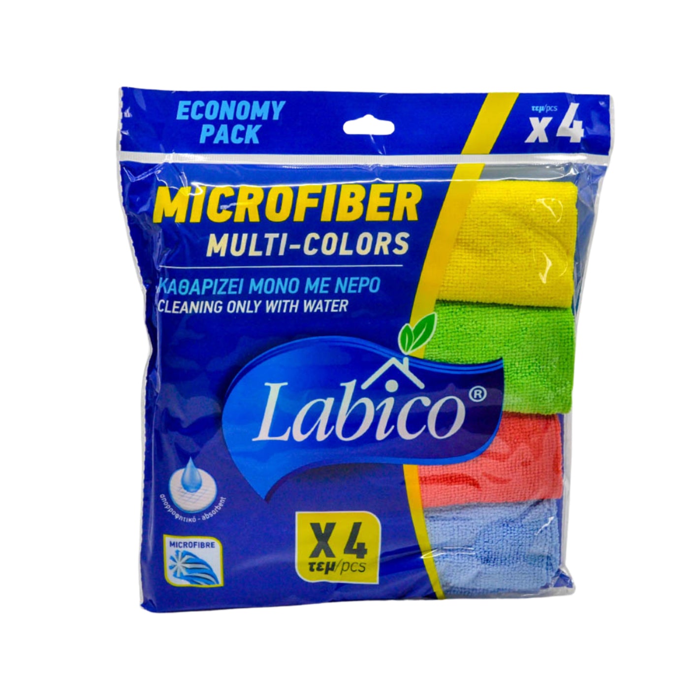 LABICO MIKROFASER-REINIGUNGSTÜCHER ECO 40x40cm  4er SET