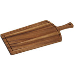 Akazienholz Serviertablett / Servierbrett mit Saftrille (47 x 21 cm) - daclean.de