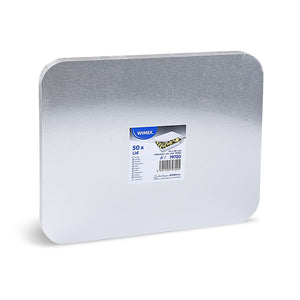 Alu-Karton-Deckel für GN 1/2 Aluschalen (Typ 79722) | 50 Stück Packung - daclean.de