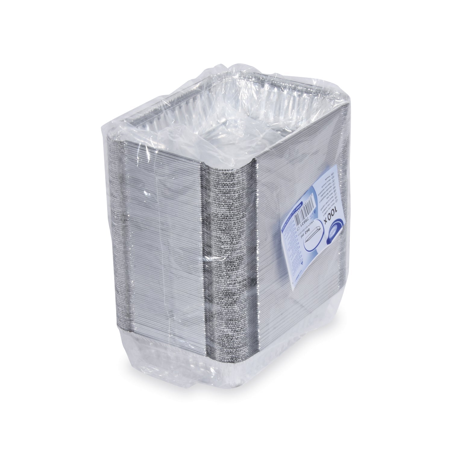 Alu-Menüschalen eckig 22x15,5 cm | 820ml | 100 Stück Packung (Typ R84) - daclean.de