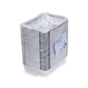 Alu-Menüschalen eckig 22x15,5 cm | 820ml | 100 Stück Packung (Typ R84) - daclean.de