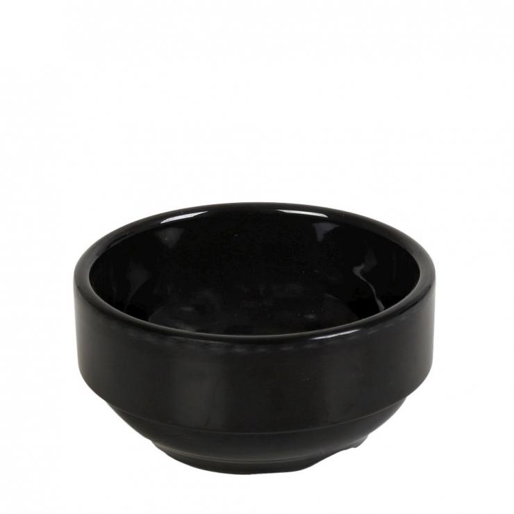 Dip - Schälchen 6cm – Schwarz Glänzend – Stapelbare Melamin - Qualität – 6x6x2,5cm - daclean.de