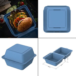 Elasto Mehrweg-Burgerbox „ToGo“ – Behagliches Blau - daclean.de