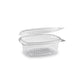 Feinkostbecher oval klar mit Deckel | rPET | 50 Stück Packung) - daclean.de