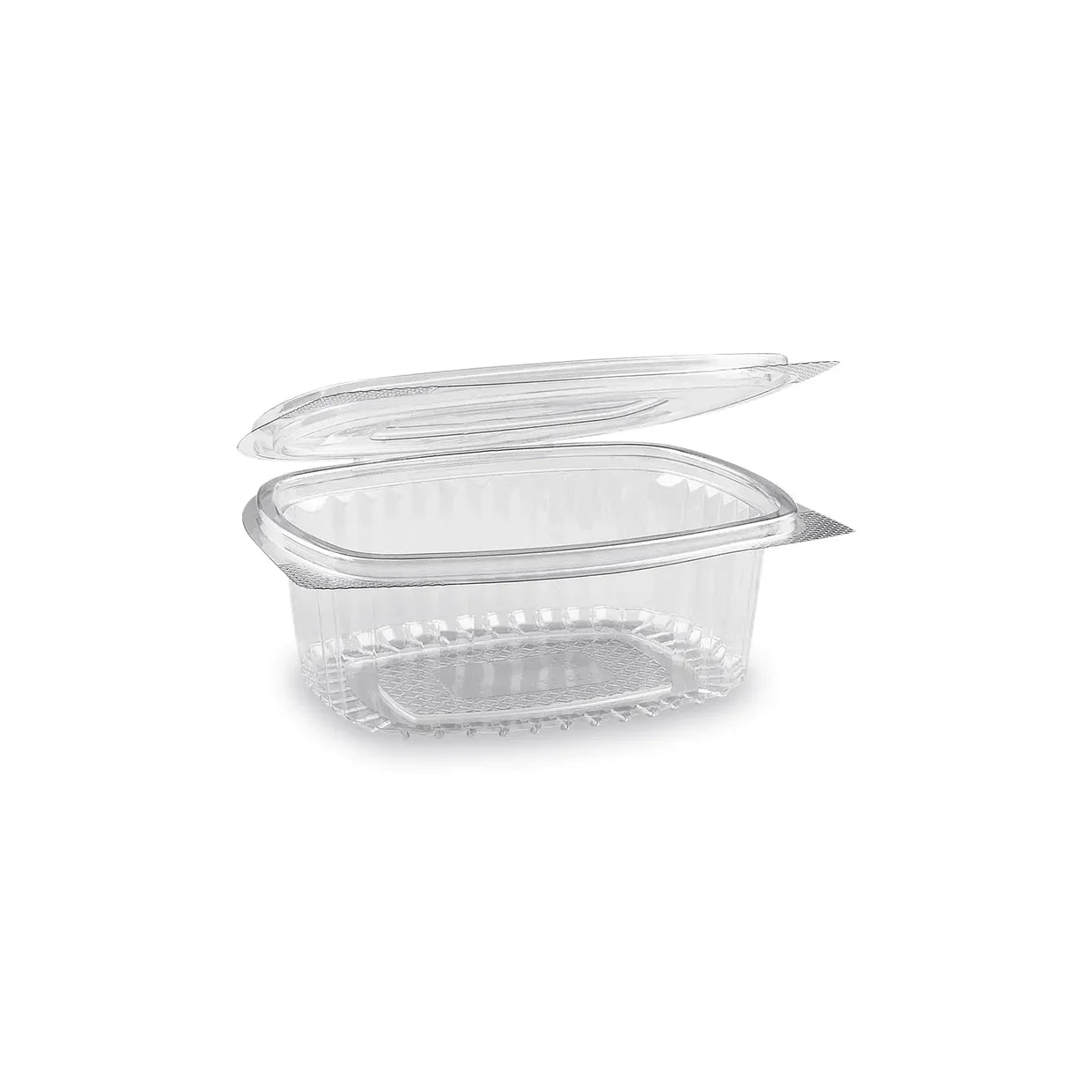 Feinkostbecher oval klar mit Deckel | rPET | 50 Stück Packung) - daclean.de