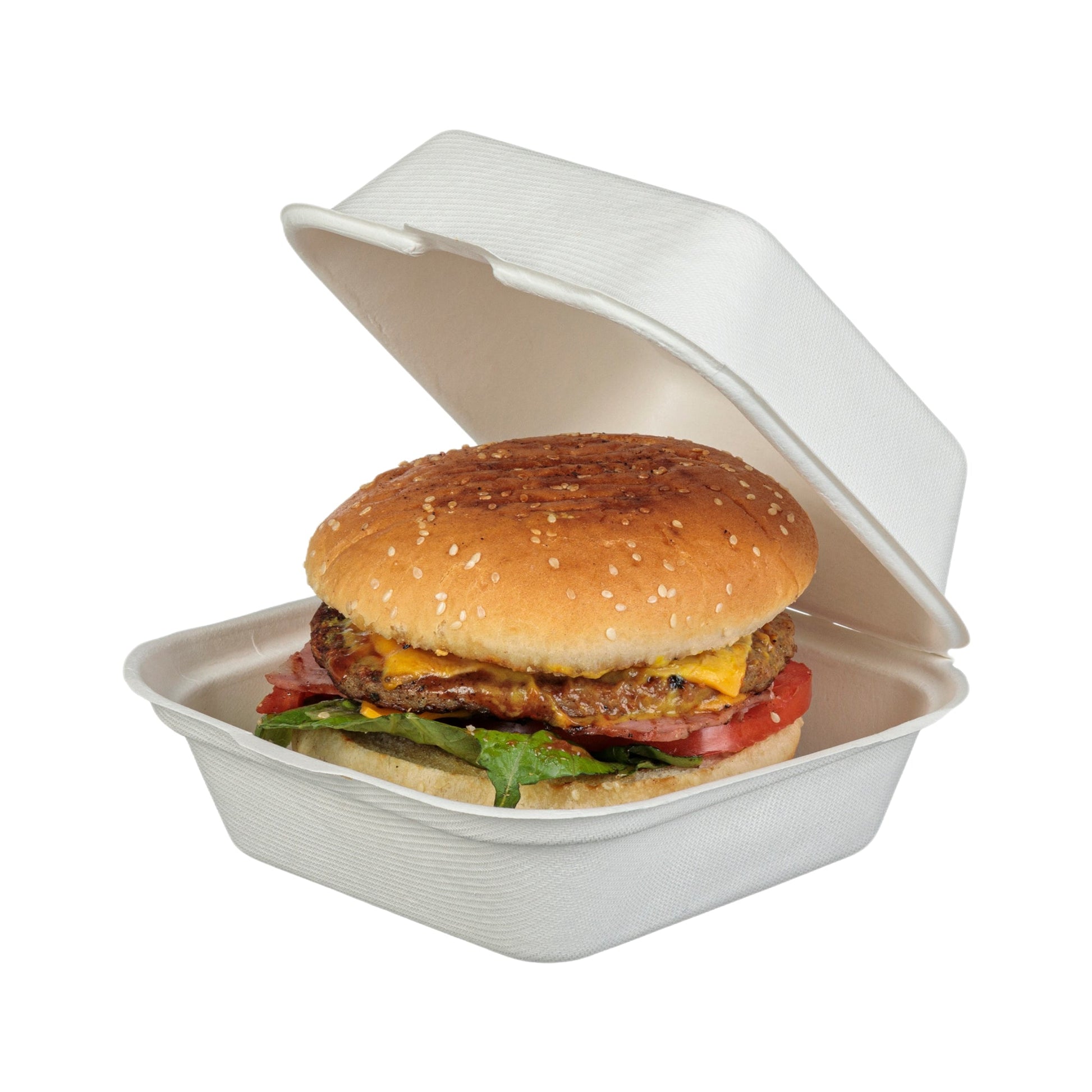 Hamburger - Boxen, Zuckerrohr 15cm x15cm 125Stk - daclean.de