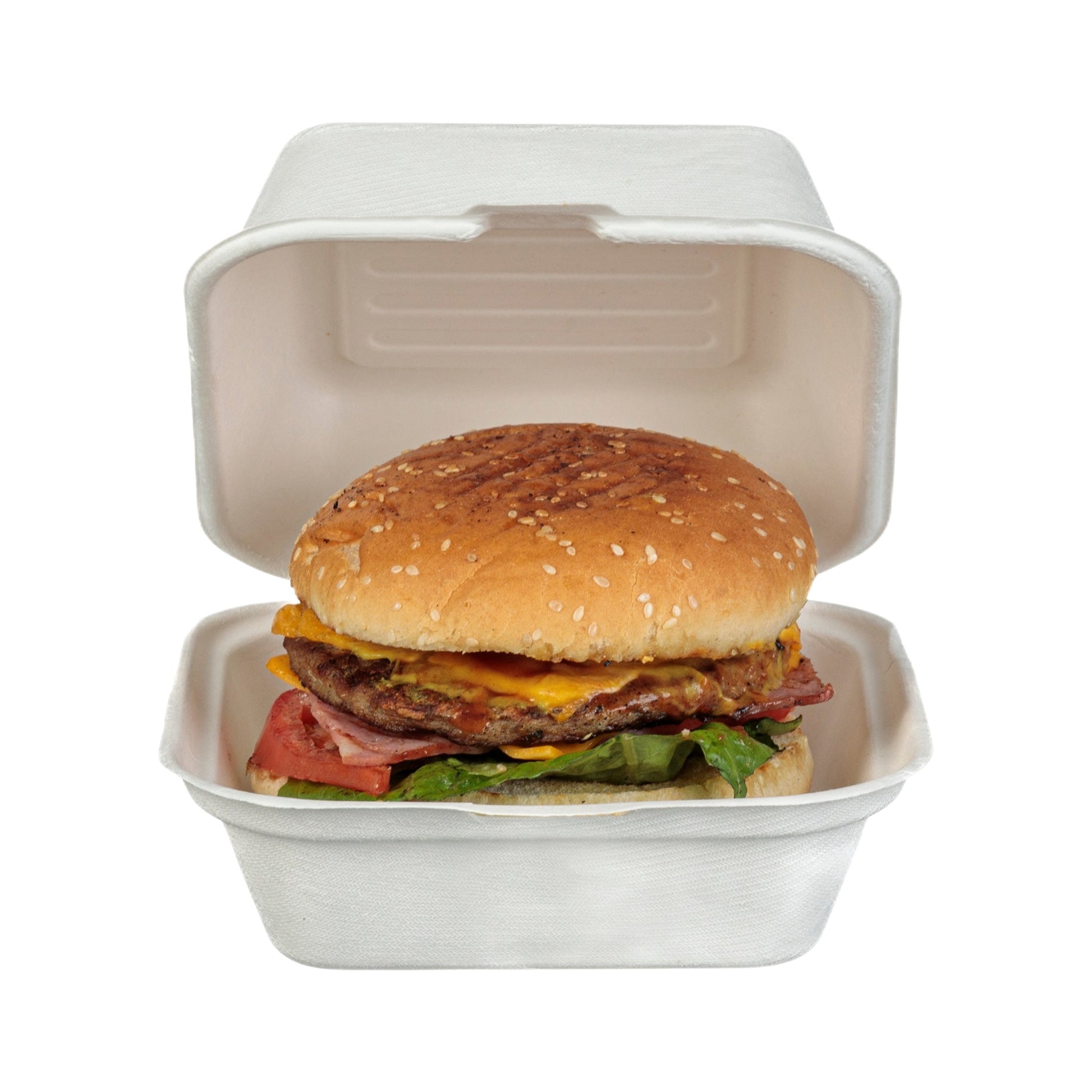 Hamburger - Boxen, Zuckerrohr 15cm x15cm 125Stk - daclean.de