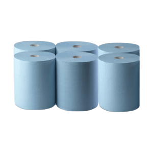 Handtuchpapier - Putzrolle Blau 6 Rollen - daclean.de