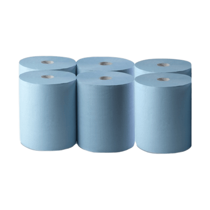Handtuchpapier - Putzrolle Blau 6 Rollen - daclean.de