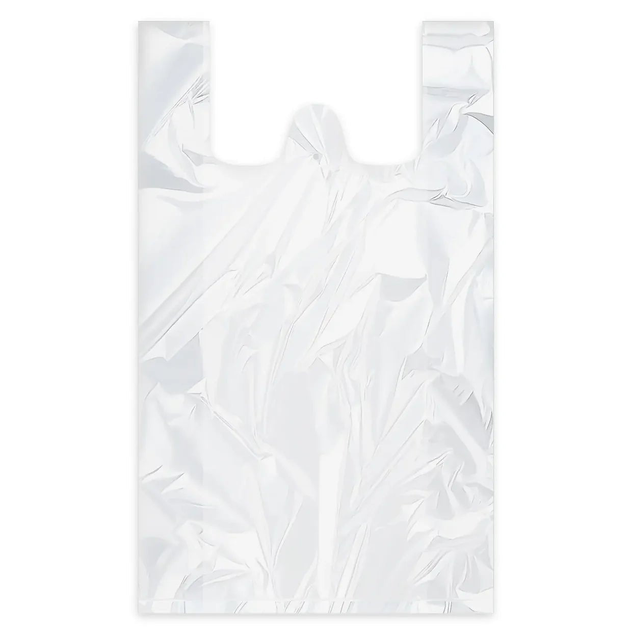 Hemdchen-Tragetasche HDPE extra stark weiß – 24 + 11 x 46 cm (100 Stück) - daclean.de