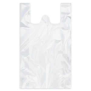 Hemdchen-Tragetasche HDPE extra stark weiß – 24 + 11 x 46 cm (100 Stück) - daclean.de