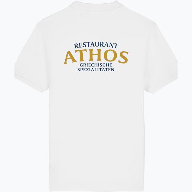 Herren & Damen Polo – Restaurant Athos (Rückendruck) - daclean.de