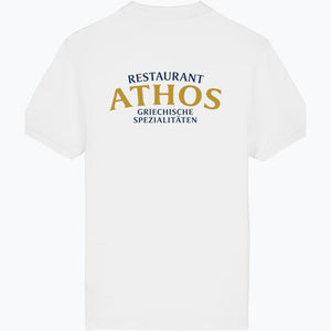 Herren & Damen Polo – Restaurant Athos (Rückendruck) - daclean.de