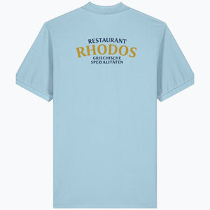 Herren & Damen Polo – Restaurant Rhodos (Rückendruck) - daclean.de