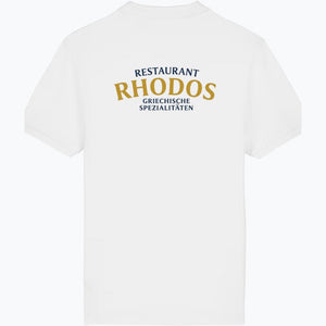 Herren & Damen Polo – Restaurant Rhodos (Rückendruck) - daclean.de
