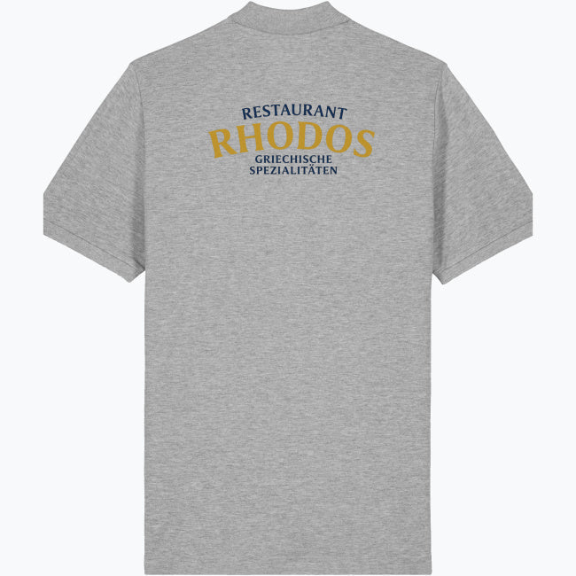 Herren & Damen Polo – Restaurant Rhodos (Rückendruck) - daclean.de
