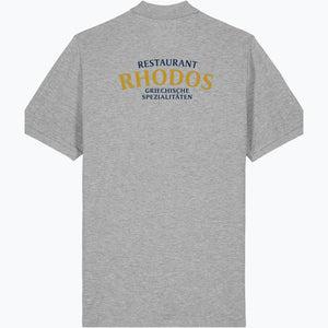 Herren & Damen Polo – Restaurant Rhodos (Rückendruck) - daclean.de