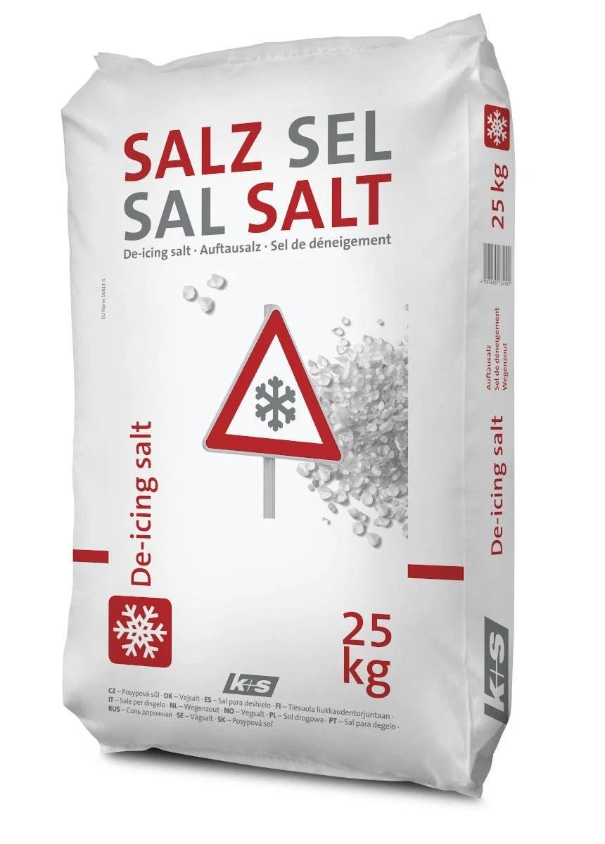 K+S Streusalz 25kg Auftausalz F Steinsalz – Profi - Qualität gegen Eis & Schnee - daclean.de
