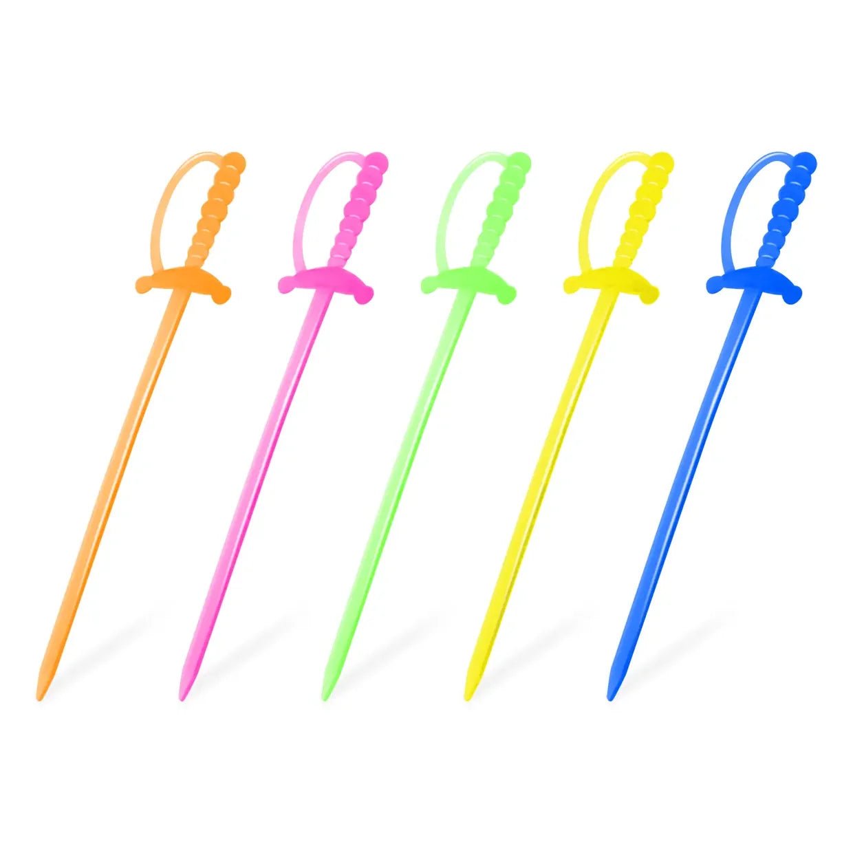 Kunststoff-Picker (PS) Schwert bunt gemischt – 8,5 cm, 500 Stück - daclean.de
