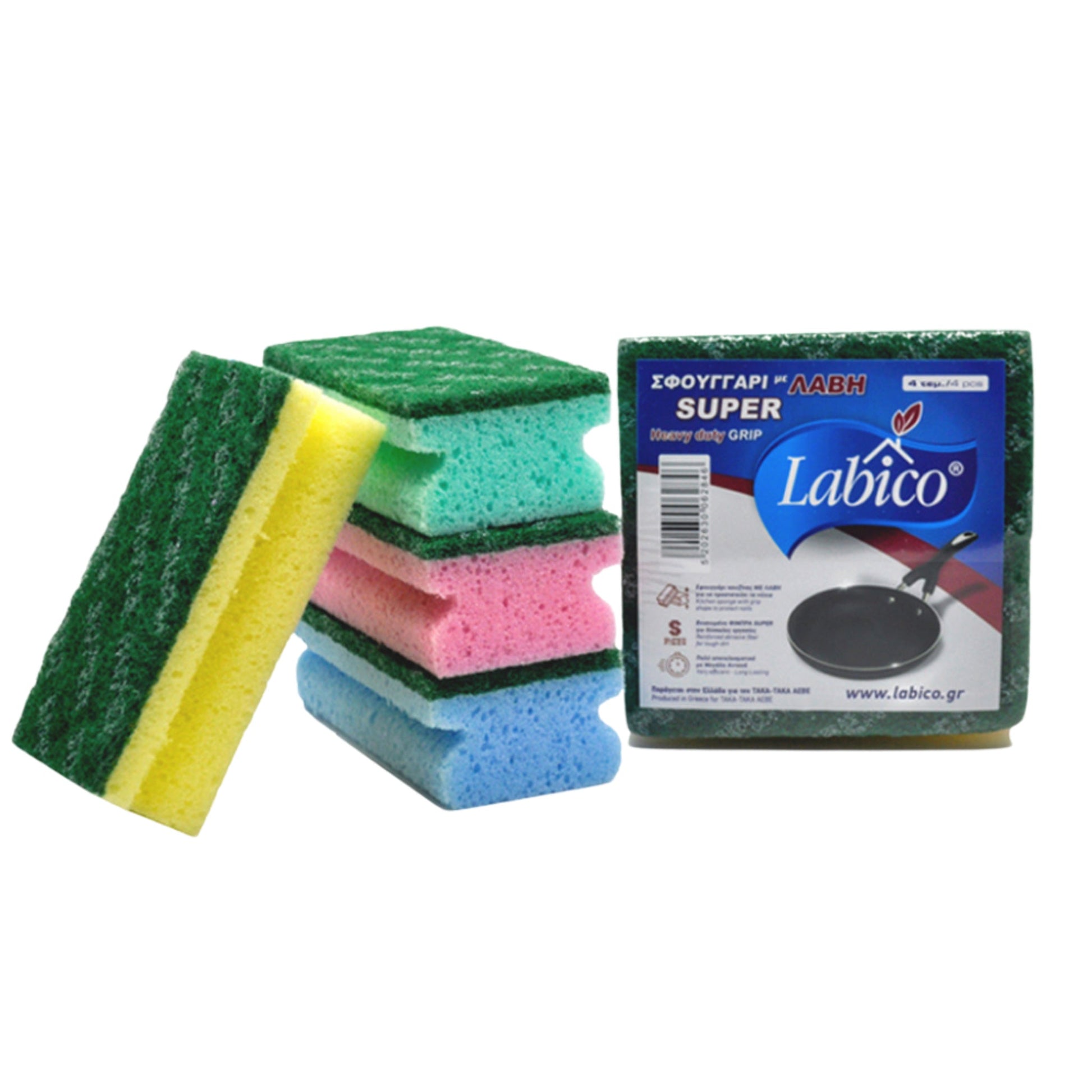 Labico Küchenschwämme mit Griff SUPER 4er Set - daclean.de