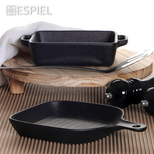 LAVA Mini - Servierpfanne Quadratisch 16x16cm – Stoneware Schwarz – Ofenfest & Stilvoll - daclean.de