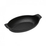 Lava Servierschale aus Stoneware – Schwarz Matt – Oval – 19,5 x 12,8 cm – H 5,8 cm - daclean.de