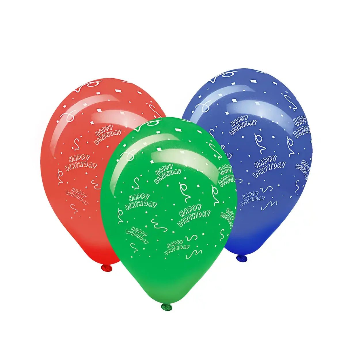 Luftballon „Happy Birthday“ bunt gemischt – 30 cm, 5 Stück - daclean.de