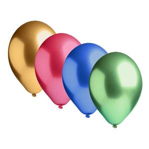 Luftballon Metallic bunt gemischt – 25 cm, 10 Stück - daclean.de