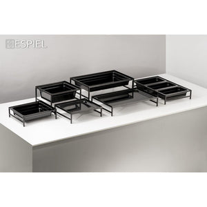 Melamin Gastronorm (GN) 1/1 Tablett – 53 x 32,5 x 2 cm – Schwarz - daclean.de