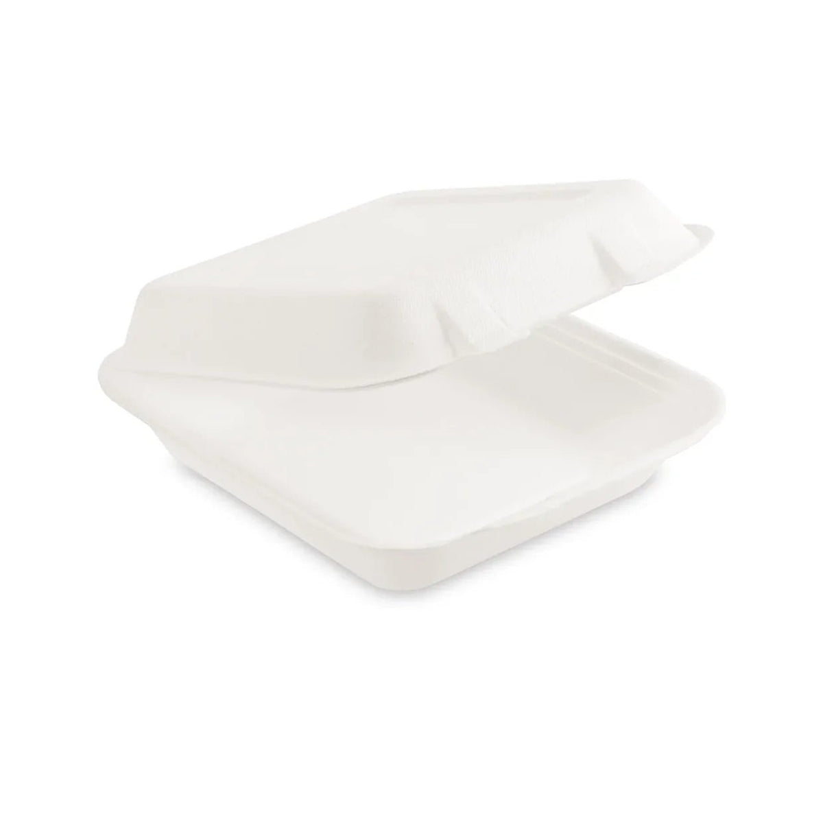 Menübox Zuckerrohr Bagasse ungeteilt 1100 ml – 224 x 201 x 78 mm (50 Stk.) - daclean.de
