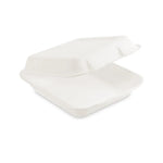 Menübox Zuckerrohr Bagasse ungeteilt 1100 ml – 224 x 201 x 78 mm (50 Stk.) - daclean.de