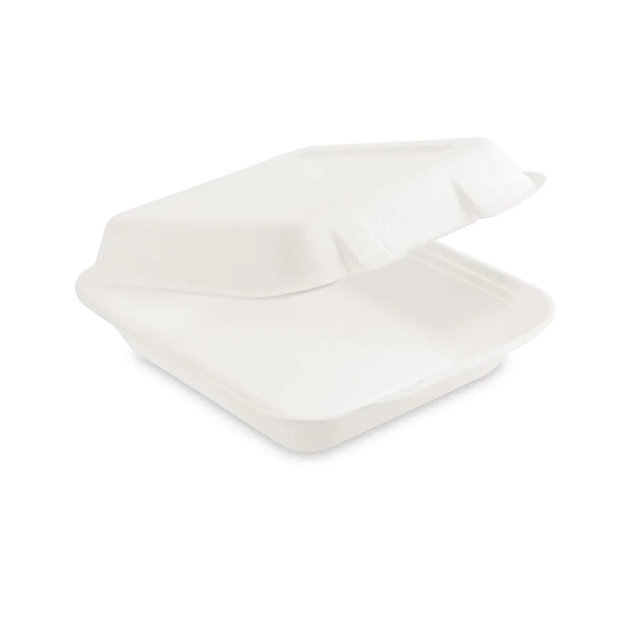 Menübox Zuckerrohr Bagasse ungeteilt 1100 ml – 224 x 201 x 78 mm (50 Stk.) - daclean.de