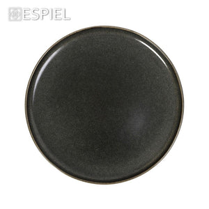 Noah Grey - Green Speiseteller aus Stoneware – Nordisches Design – Ø 28 cm – H 2,5 cm - daclean.de