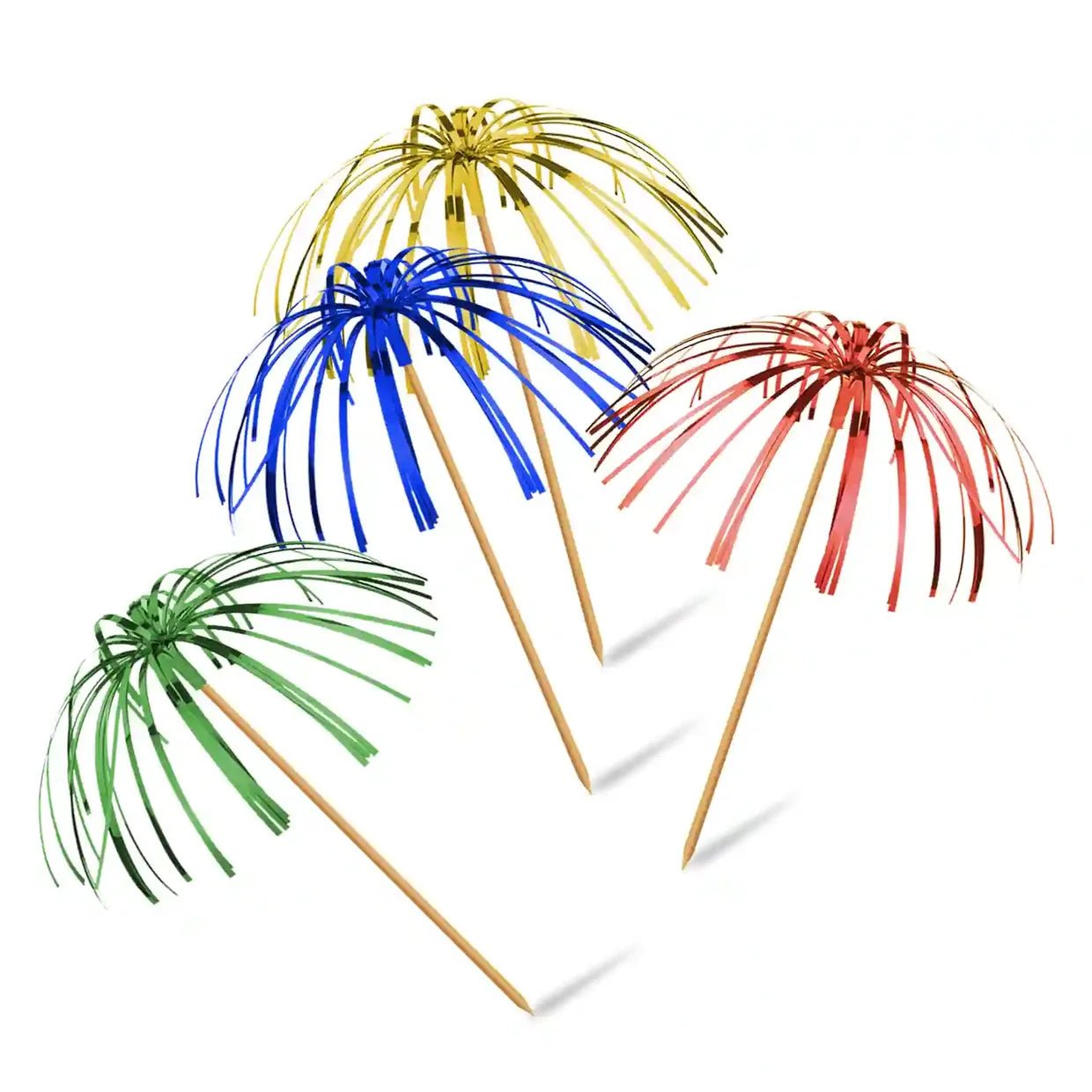 Palmwedel-Picker aus Holz (FSC 100%) & PE bunt gemischt – 22,5 cm, 144 Stück - daclean.de
