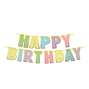 Papiergirlanden-Set „Happy Birthday“ – 16 x 20 cm Buchstaben, 5m Band (1 Set) - daclean.de