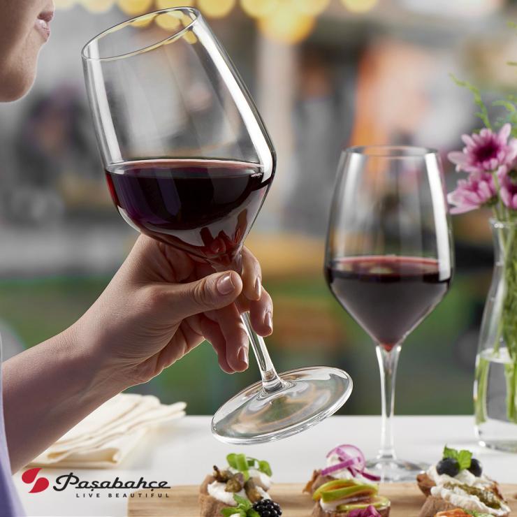 Pasabahce Napa Rotweinglas 470 ml (Ø 8,85 cm, H 21,9 cm) – 6er-Set - daclean.de