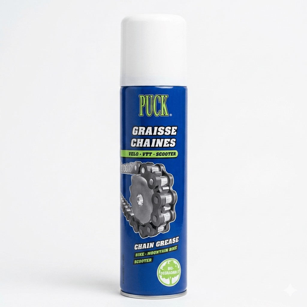 PUCK Profi Fahrrad Kettenfett Spray 150ml | Leistungsstarkes Kettenspray für MTB, Rennrad & E - Bike - daclean.de