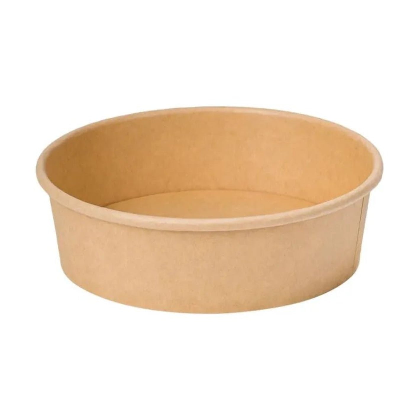 Salatschalen 1100 ml aus Kraftpapier braun, 50 Stk. 165mm rund, Kraftpapier/PE - Beschichtung FSC® MAX 80°C - daclean.de