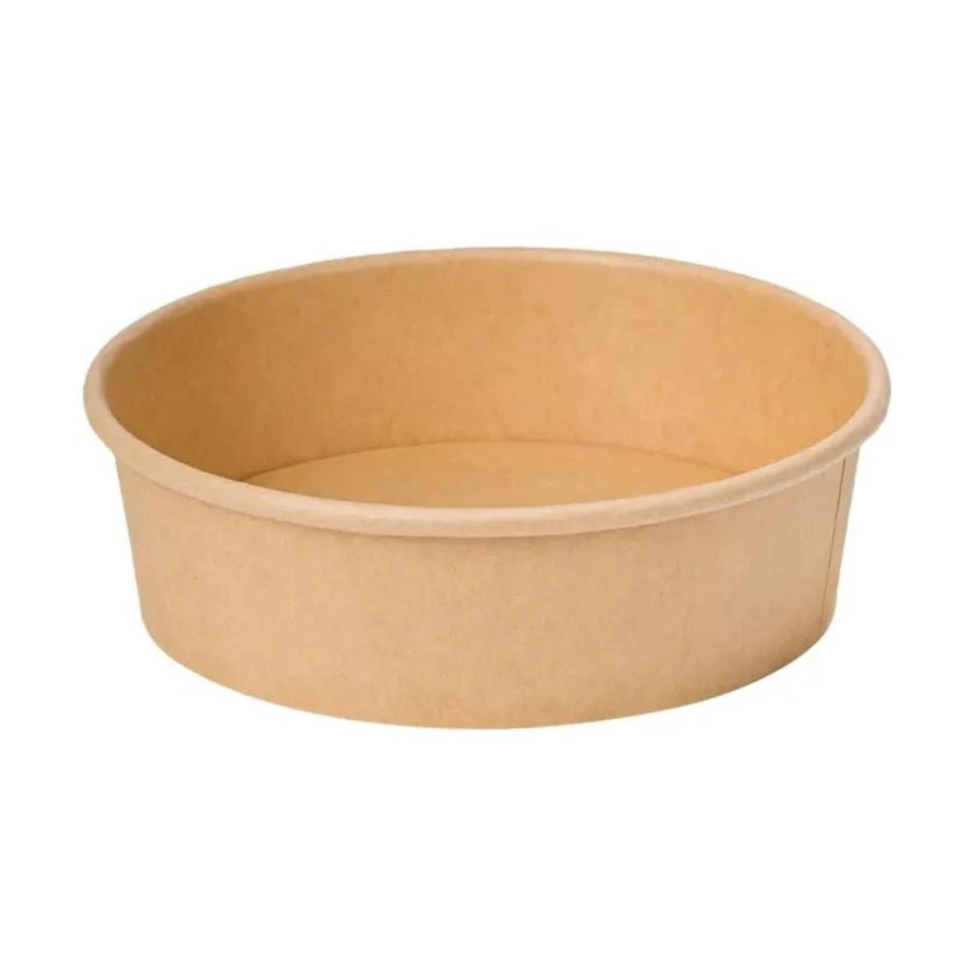 Salatschalen 1100 ml aus Kraftpapier braun, 50 Stk. 165mm rund, Kraftpapier/PE - Beschichtung FSC® MAX 80°C - daclean.de