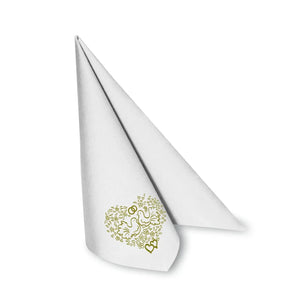 Serviette (Airlaid) Premium „Hochzeit“ – 40 x 40 cm, 50 Stück - daclean.de