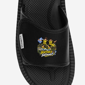 Sirtaki in Dortmund Kubota Badeschlappen – Schwarz-Gelb Fan-Edition | Klettsandalen - daclean.de