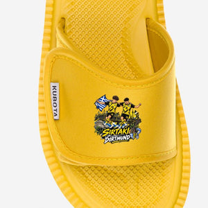 Sirtaki in Dortmund Kubota Badeschlappen – Schwarz-Gelb Fan-Edition | Klettsandalen - daclean.de