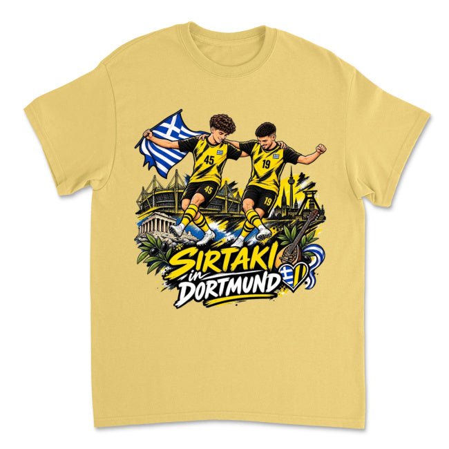 Sirtaki in Dortmund T-Shirt – Schwarz-Gelb Fan-Edition - daclean.de