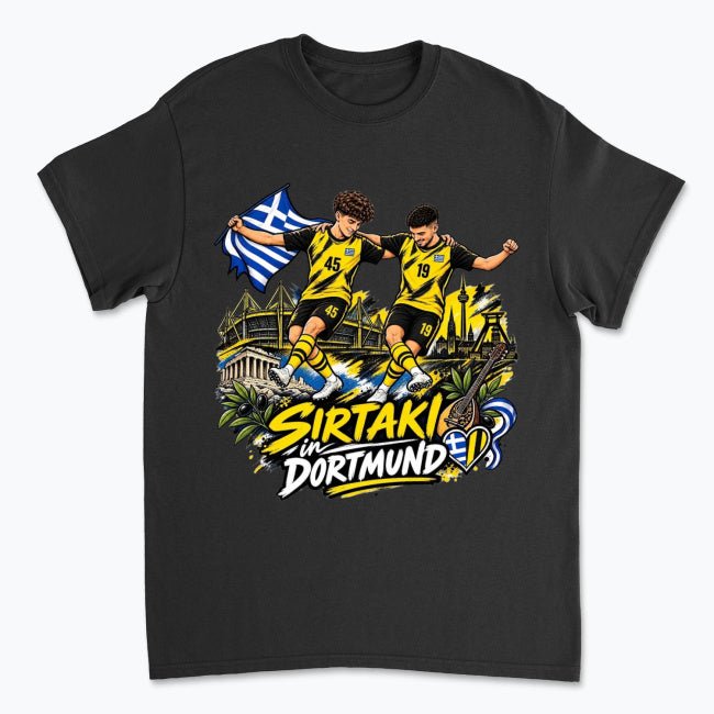 Sirtaki in Dortmund T-Shirt – Schwarz-Gelb Fan-Edition - daclean.de