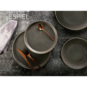 STARDUST Pastateller / Tiefer Teller 28x4cm – Hochwertiges Porzellan – Grau/Blau - Effekt - daclean.de