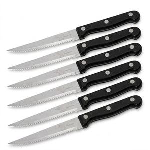 Steakmesser Set 6-teilig 21 cm – Edelstahl 18/0 Profi Steakmesser Rustikal - daclean.de
