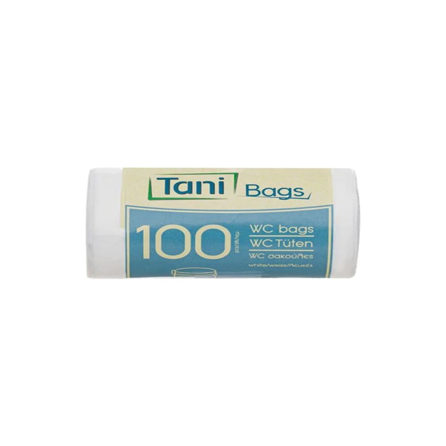 TANI Müllbeutel weiß 25L, 100STK ROLLE - daclean.de