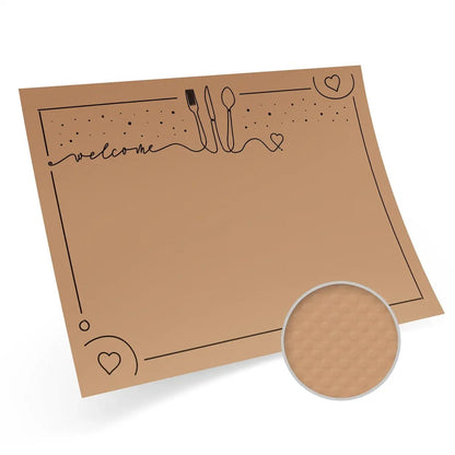 Tischset (Papier) „Welcome“ Kraft – 40 x 30 cm, 200 Stück - daclean.de